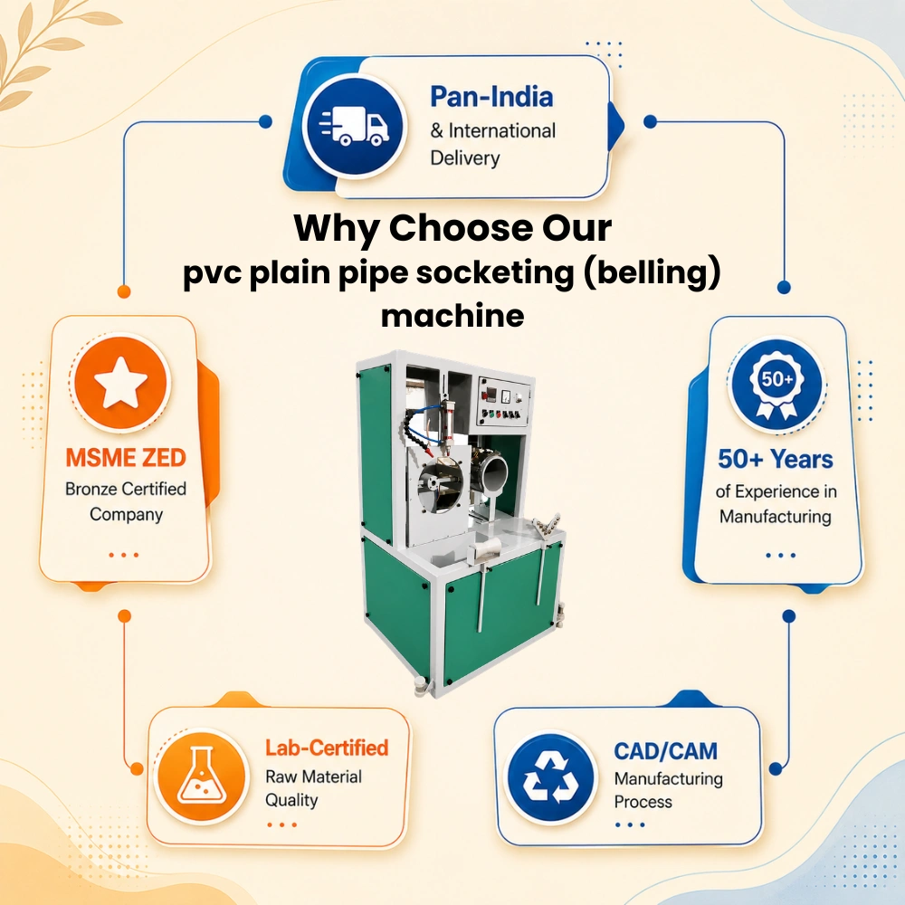 pvc plain pipe socketing (belling) machine