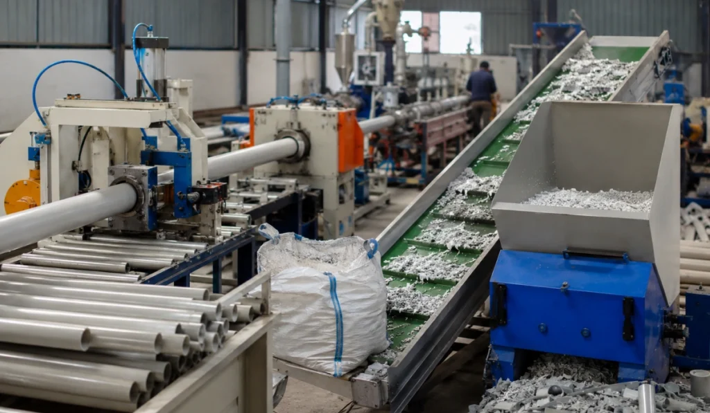 How Socketing, Slotting, and Scrap Processing Complete a PVC Pipe Production Line